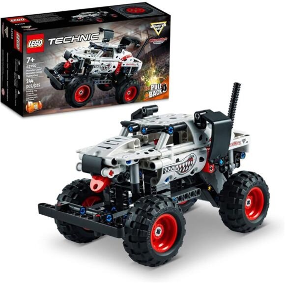 Technic Monster Jam Monster Mutt Dalmatian, 2in1 Pull Back Racing Toys - Picture 1 of 7
